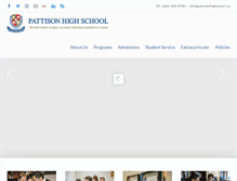 Tablet Screenshot of pattisonhighschool.ca